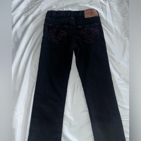 Kids black and red true religion jeans size 7 - Picture 3 of 4